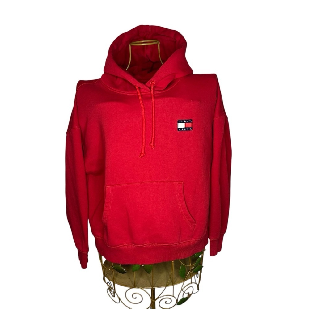 Tommy Hilfiger Red Pull Over Hoodie - Boys Size XL